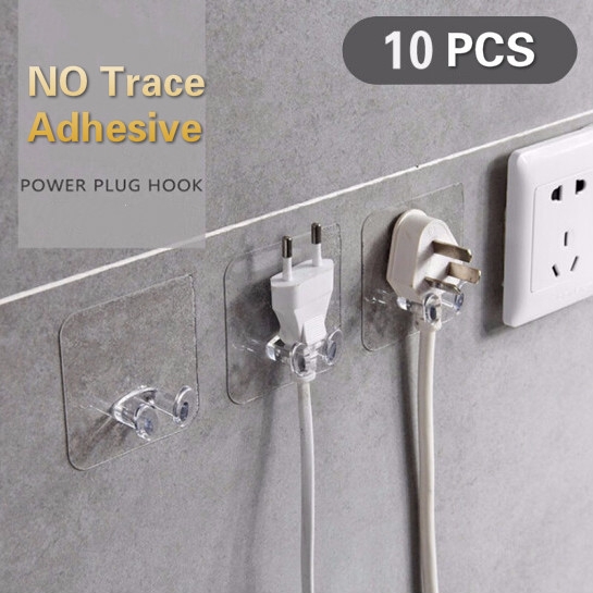 Bộ 10 móc treo dán tường đa năng bằng nhựa
