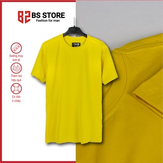 Áo thun trơn nam nữ unisex BSSTORE,áo thun nam mặc ở nhà vải cotton co giãn 4 chiều BSSTORE