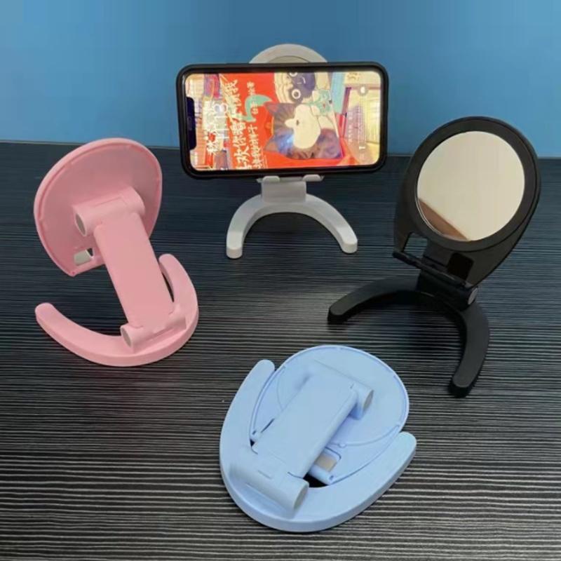 Giá Đỡ Điện Thoại / Máy Tính Bảng Kèm Gương Để Bàn Tiện Dụng