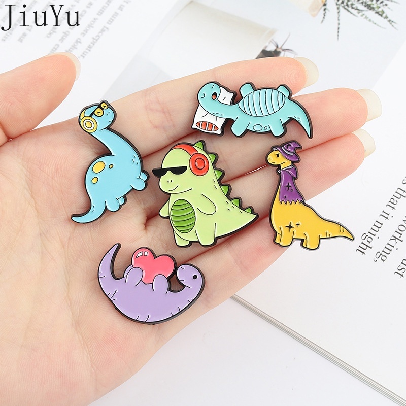 Ghim Cài Áo Hình Khủng Long Phong Cách Retro