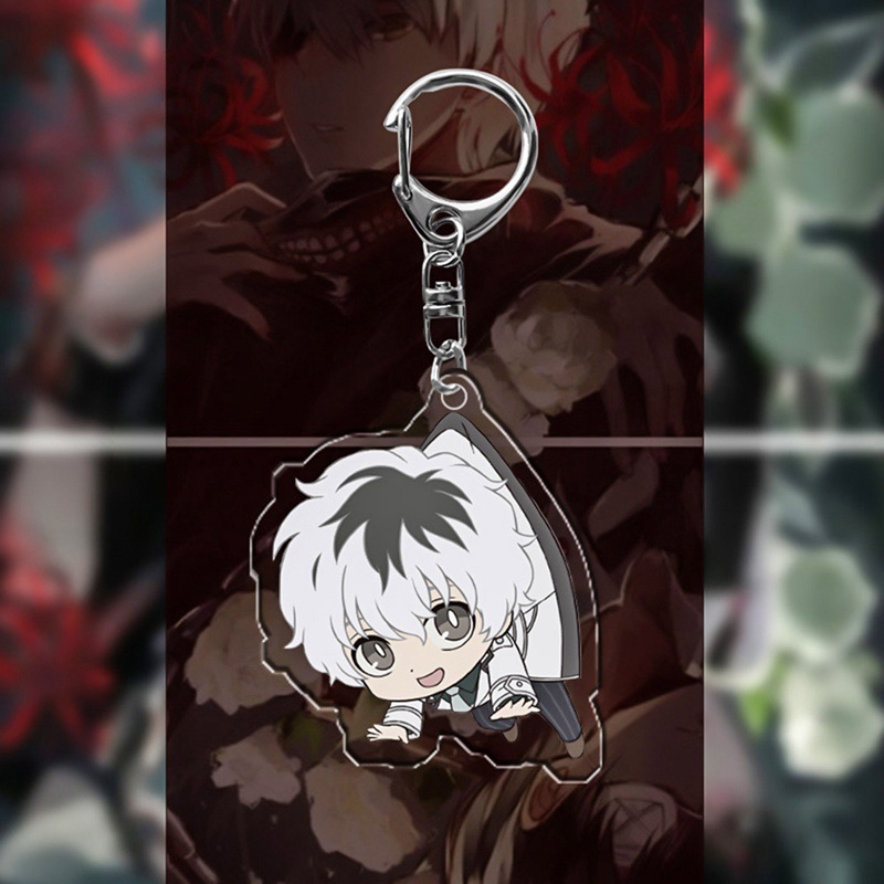 Móc khóa mặt hình nhân vật Ken Kaneki trong anime Tokyo Ghoul đáng yêu