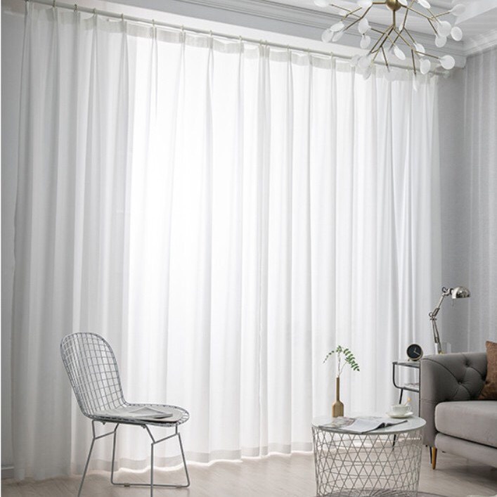 Rèm voan trắng lụa tinh khiết trang trí phòng Housetech nhiều kích thước