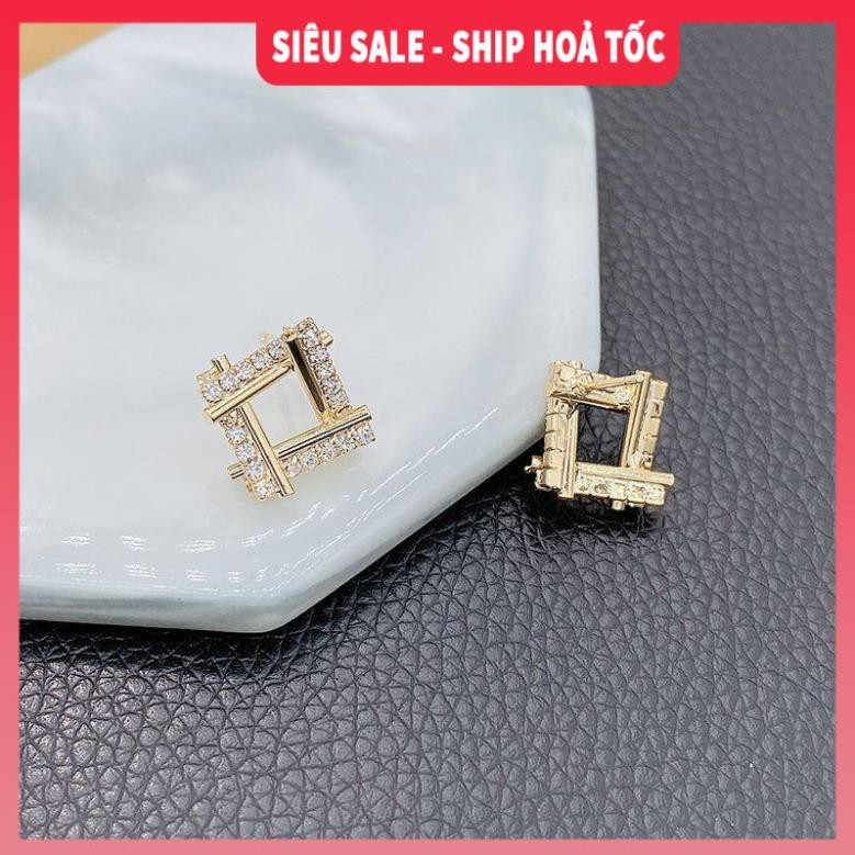 [SIÊU SALE - KÈM ẢNH THẬT] Bông tai đính đá hình thoi Hàn Quốc| Khuyên tai đẹp 2021- Wink Accessories L1AS11