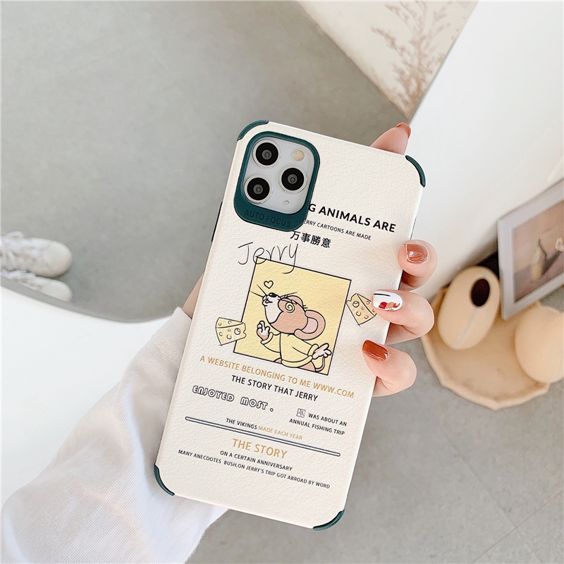 Ốp lưng iphone da Auto Focus tom và Jerry the story 7/7plus/8/8plus/x/xr/xs/11/12/pro/max/plus/promax - Awifi Case V5-5 | BigBuy360 - bigbuy360.vn