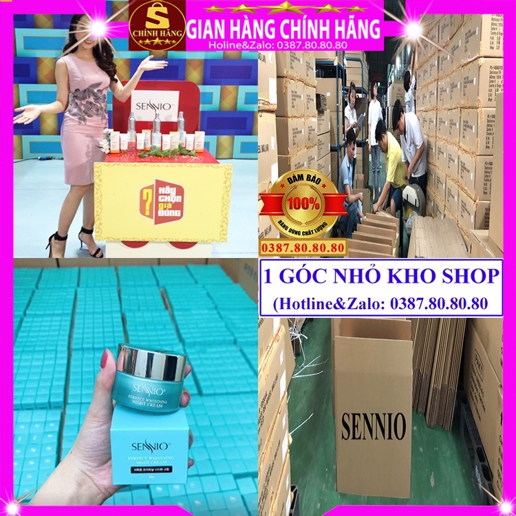 Kem dưỡng trắng căng bóng da mặt Sennio hàn quốc tái sinh phục hồi chống lão hóa da dành cho nam nữ bà bầu ban đêm ngày