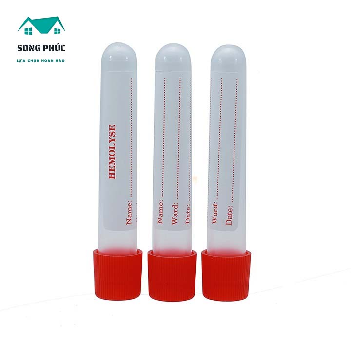 Ống nghiệm nhựa dẻo PP 5ml có nắp có nhãn túi 100 cái