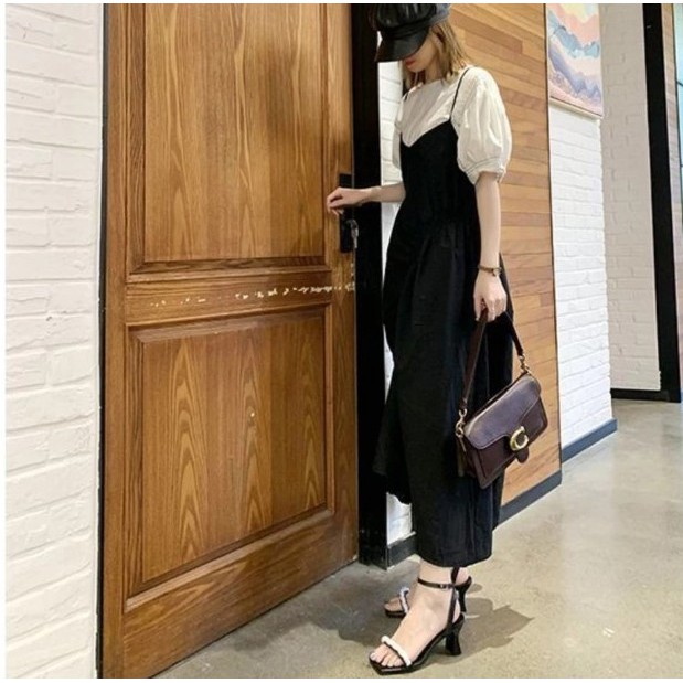 PAMELA - Sandal Nữ Cao Gót 5 phân Quai Bèo Đính Ngọc Xoắn Tiểu Thư 2021 - S
