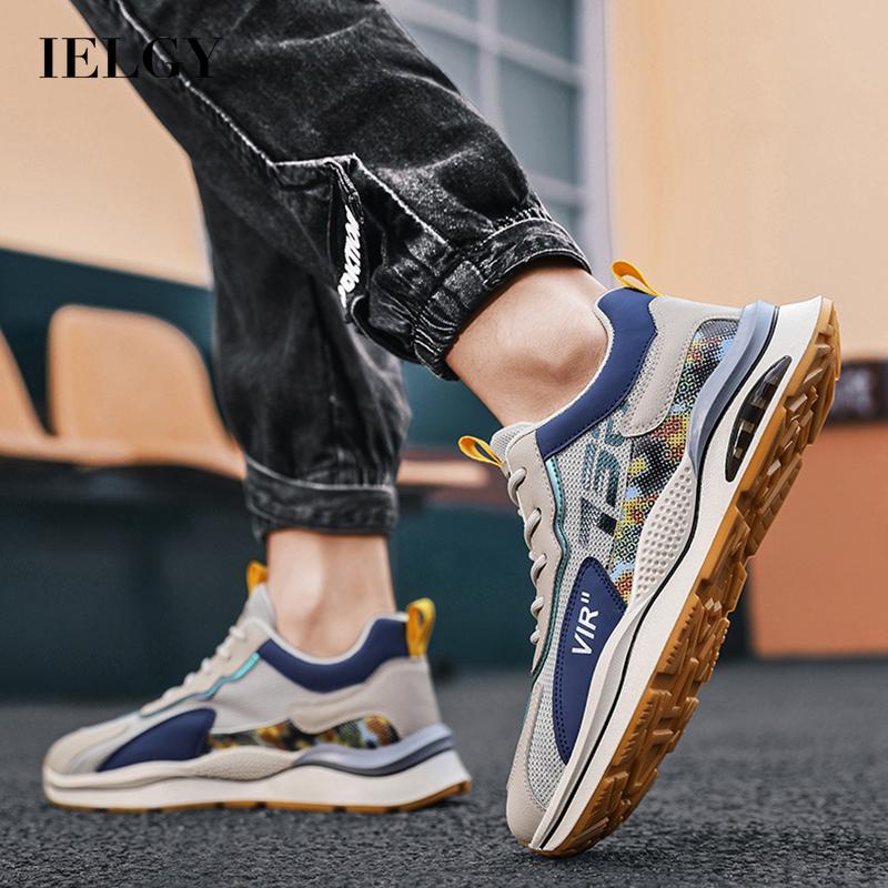 Giày sneaker chạy bộ 
IELGY phối lưới mỏng thoáng khí dành cho nam