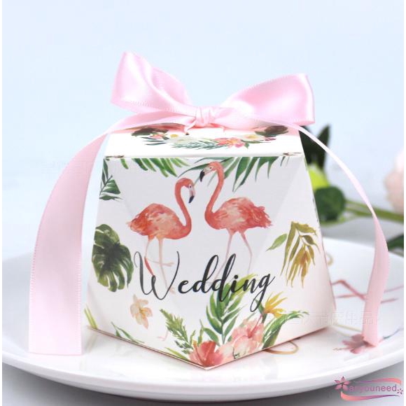 Aydღ10 piezas de Cajas de Regalo bolsas de cajas de dulces creativa impresión boda fiesta suministros DIY cinta de