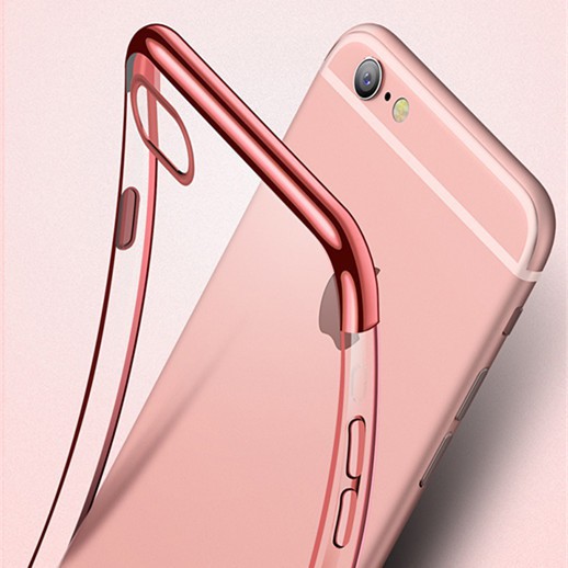 Ốp điện thoại trong suốt chống sốc viền màu cho iPhone 7 / 8