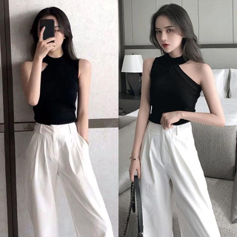 Áo Kiểu Không Tay Thiết Kế Độc Đáo Cá Tính Thời Trang Hàn Quốc