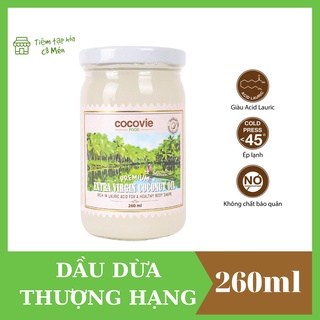 Tinh Dầu Dừa Thượng Hạng Cocovie 260ml - Premium Organic Extra Virgin Coconut Oil 260ml