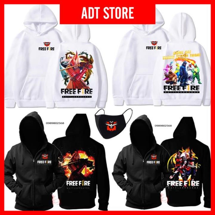 💥Free Fire🎁 BST ÁO HOODIE Free Fire Rank Đại Kiện Tướng - Quỷ Kiếm - Hayato - Khủng Long cực hot 💖0