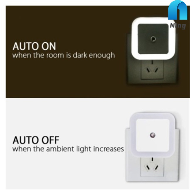 Đèn Led Ngủ Tự Động Phích Cắm US Dùng Trang Trí Phòng Khách/Phòng Ngủ