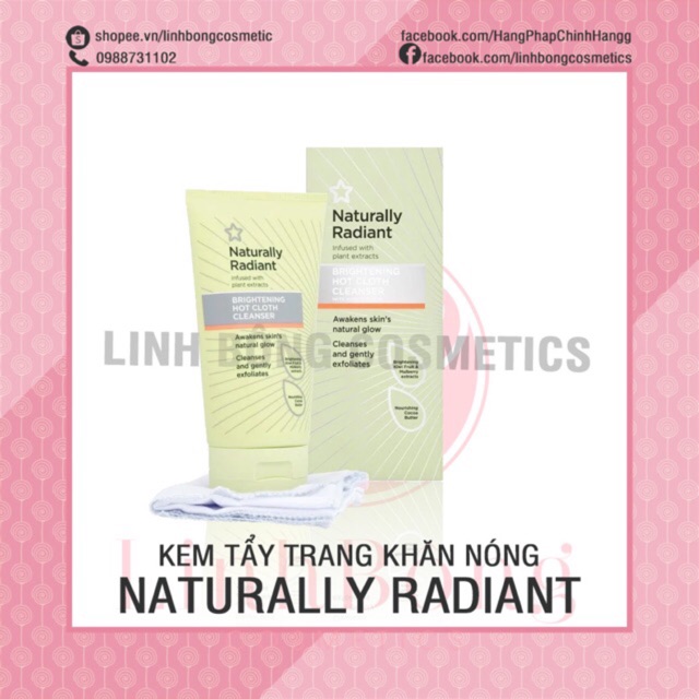 KEM TẨY TRANG KHĂN NÓNG NATURALLY RADIANT HOT CLOTH CLEANSING 150ML