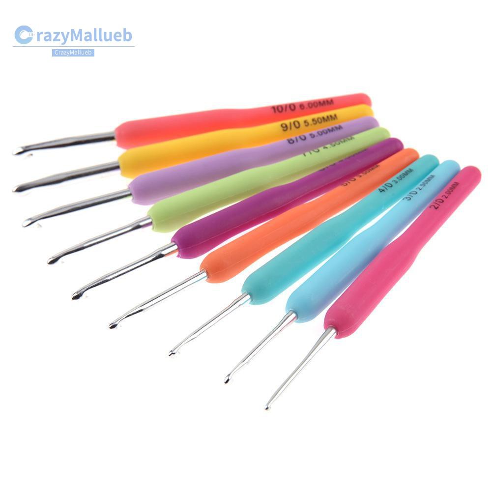 Bộ 9 móc đan len bằng nhôm tiện dụng