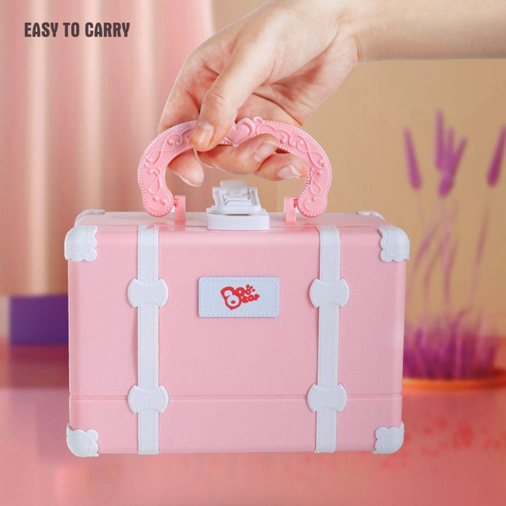 RAINBOW Bộ Dụng Cụ Trang Điểm Gồm Phấn Mắt + Son Môi + Cọ Trang Điểm Tiện Dụng