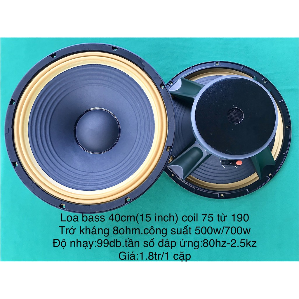 Loa bass 40 - coil 75 - từ 190 - 8 ohm - sườn nhôm