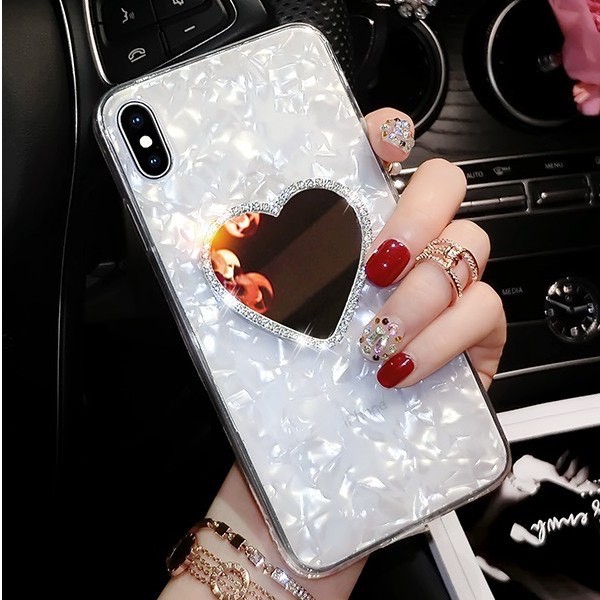 ỐP LƯNG IPHONE VÂN ĐÁ CÓ GƯƠNG