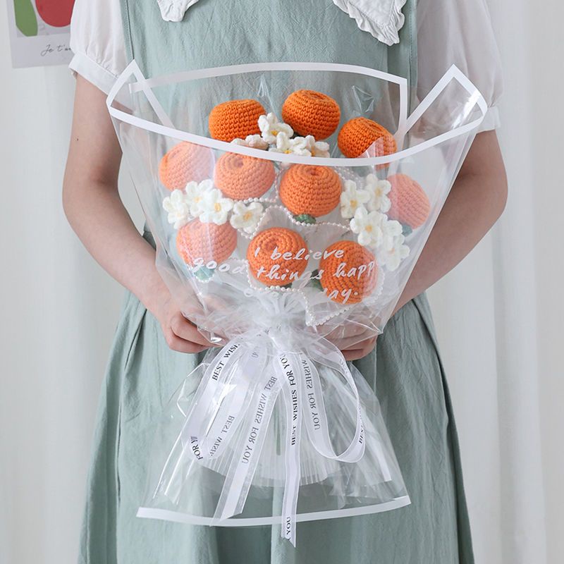 Bó Hoa Dâu Tây Đan Len Thủ Công Dùng Làm Quà Tặng Sinh Nhật#đồ handmade tự làm#hoa handmade#hoa len#hoa len móc