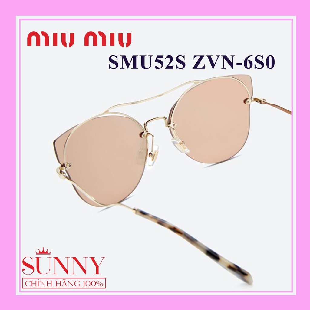 Kính mát thời trang cá tính Miu Miu SMU52S chính hãng, thiết kế dễ đeo bảo vệ mắt