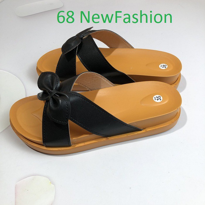 [Giá sỉ size 35-39] Dép thời trang nữ quai ngang siêu xinh thắt nơ đẹp đế cao 4cm