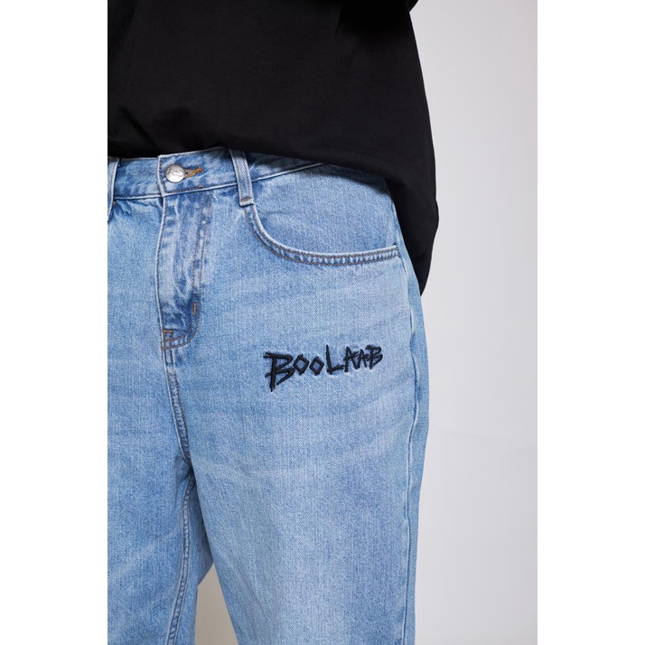 Quần Jean BOO BOO Nam Dáng Rộng Thêu Logo BOOLAAB Phong Cách