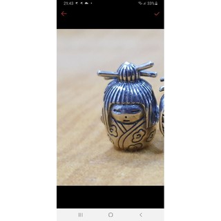 Charm bạc 925 búp bê và treo quạt