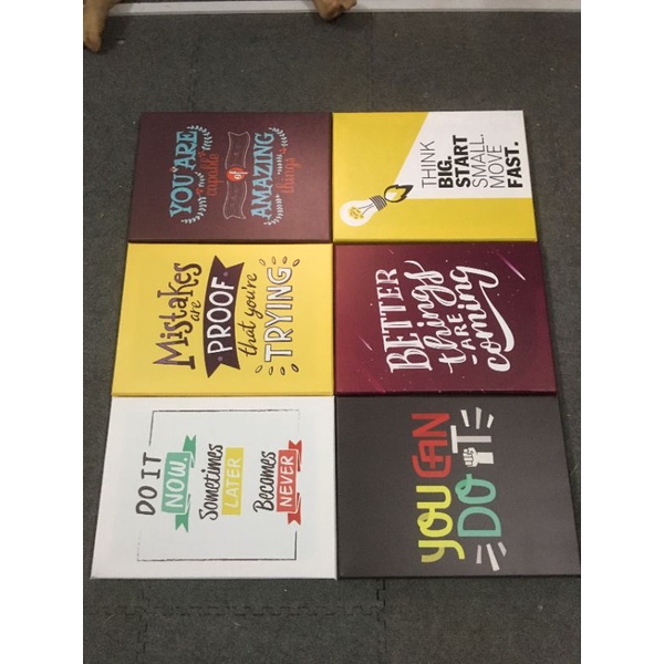 Tranh canvas động lực "work hard dream big never give up"