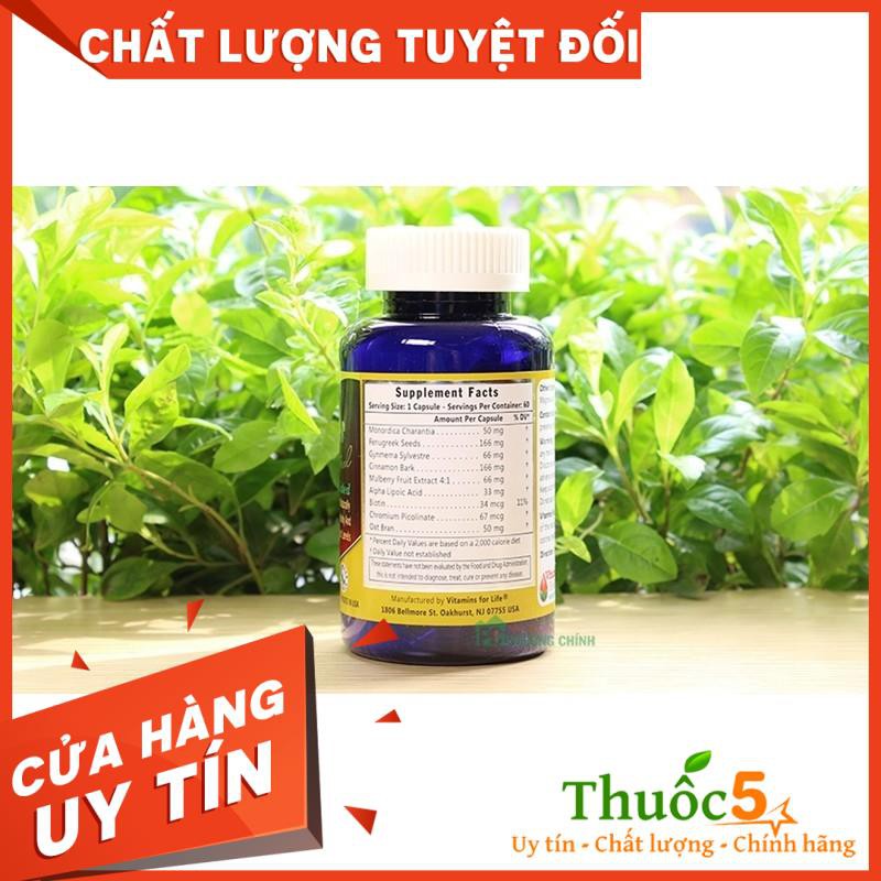 Viên Uống Blood Sugar Control Hỗ Trợ Ổn Định Đường Huyết Trong Máu, Đẩy Lùi Tiểu Đường Hộp 60 Viên