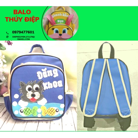 BALO-Túi Sach-Cặp Sách thêu tên cho bé đi học cấp 1