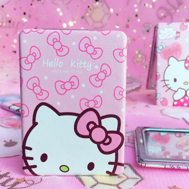 GƯƠNG 2 MẶT BỎ TÚI HELLO KITTY