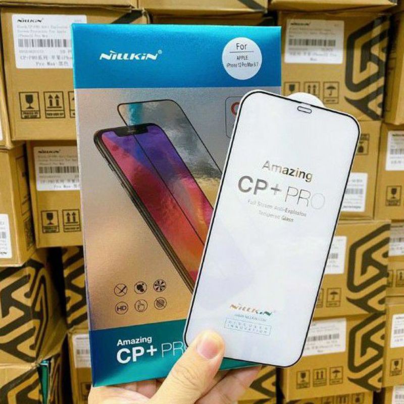 Kính cường lực Nillkin cho iPhone 12 Pro Max 6.7inch Amazing CP+ Pro Full màn hình chính Hãng