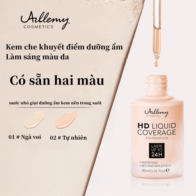 Kem nền BB 24h Liquid  trang điểm khuôn mặt che khuyết điểm tiện lợi che khuyết điểm hiệu quả