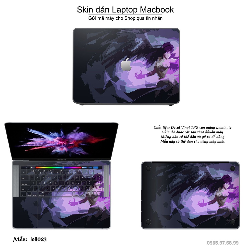 Skin dán Macbook mẫu Liên Minh Huyền Thoại (đã cắt sẵn, inbox mã máy cho shop)