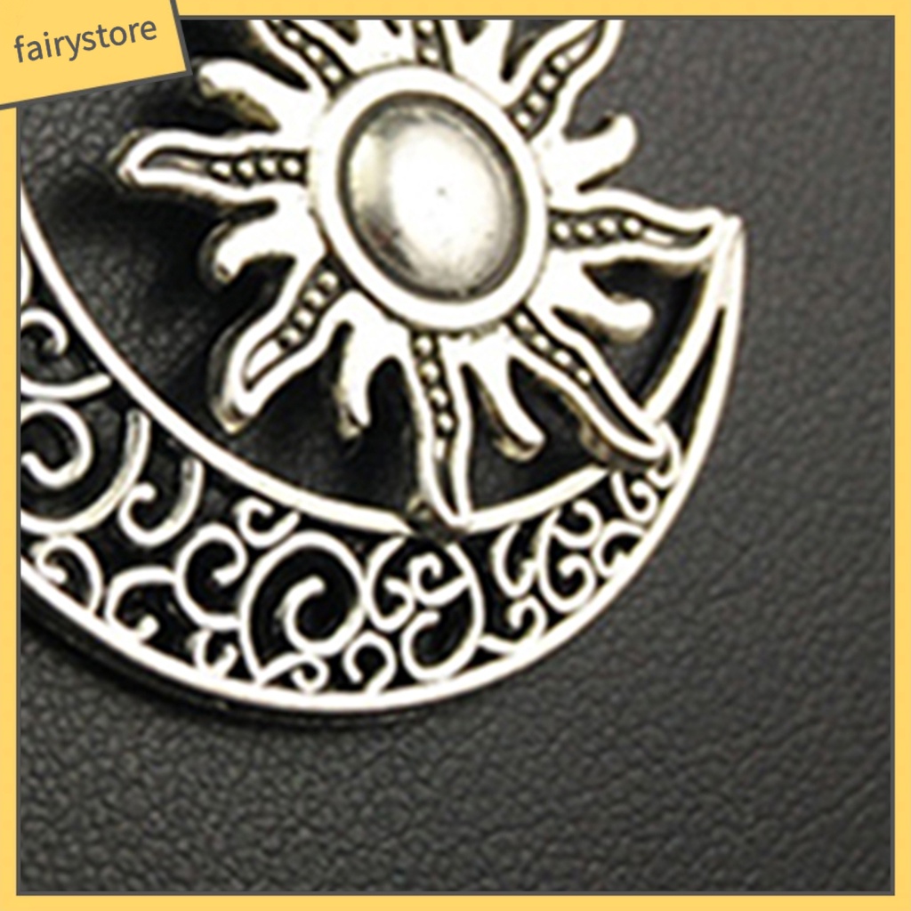 Vòng cổ hợp kim mặt hình mặt trăng mặt trời thiết kế thời trang cổ điển cho nam và nữ