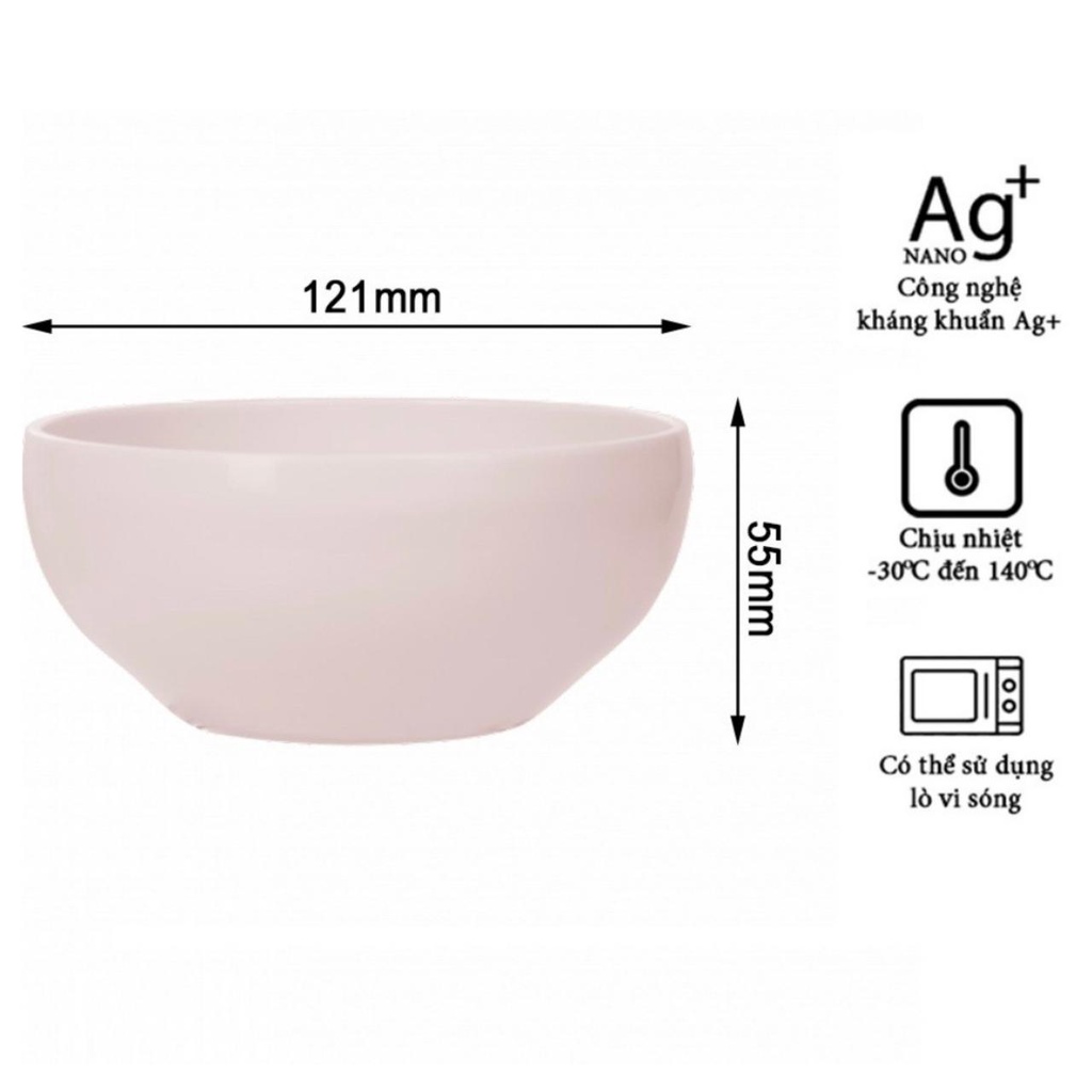 Chén ăn dặm cho bé, bát nhỏ Amori 415 ml, sử dụng trong lò vi sóng, máy rửa bát, chính hãng inochi