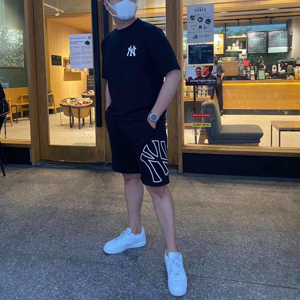 Quần short MLB NY nỉ nam nữ Unisex, Quần đùi MLB thun nam nữ Unisex - JUSTINSHOP