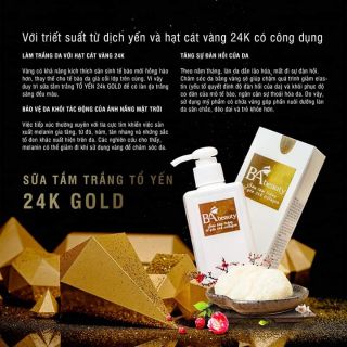 Sữa tắm truyền trắng vàng 24k BA Beauty