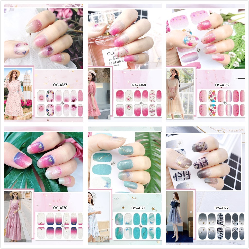 [Hàng mới về] Sticker dán hình móng tay giả chuyên dụng trang trí móng tay nghệ thuật