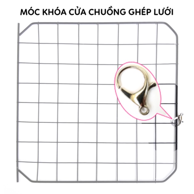 Khóa càng cua cửa chuồng chó mèo lắp ghép