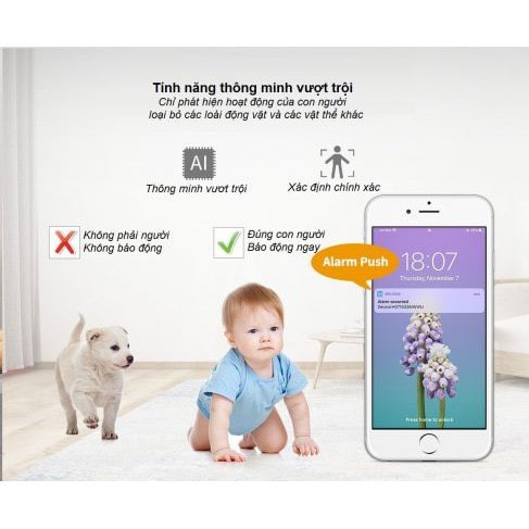 Camera SriHome SH025 Full HD 1080p Chuẩn 2.0 Mpx quay đêm đàm thoại 2 chiều Tích Hợp Cảm Biến AI Thông Minh, kèm thẻ 64G | BigBuy360 - bigbuy360.vn