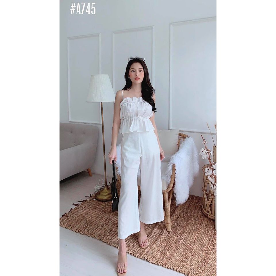 Áo 2 dây viền bèo