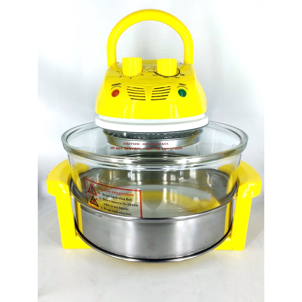 Lò Nướng Thủy Tinh Đa Năng Apechome APH-618 12L Có Vòng Inox Nâng lên 17L - Hàng Chính Hãng (Bảo Hành 12 Tháng)