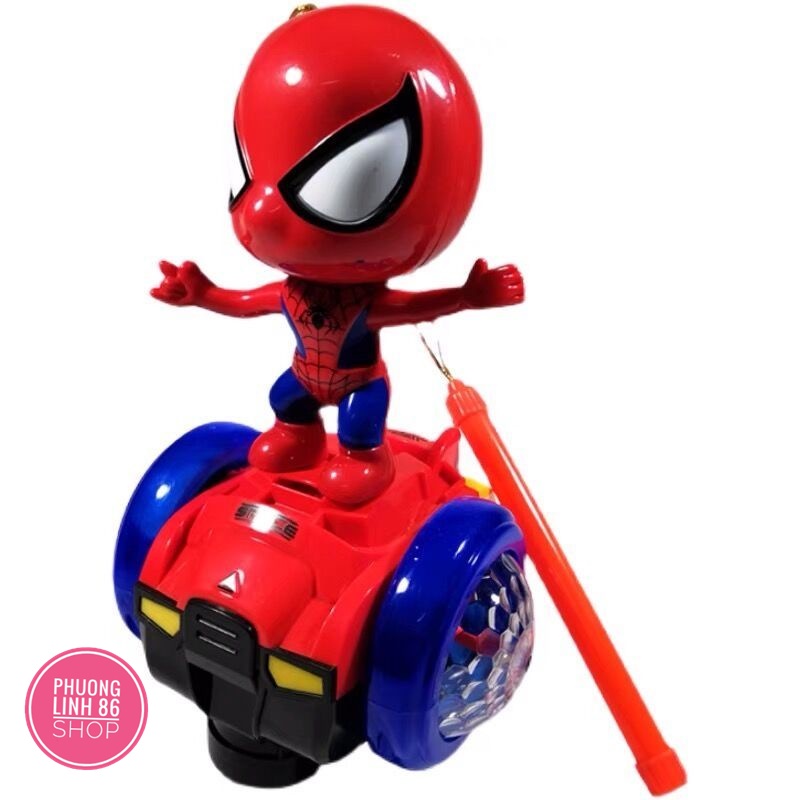 Siêu nhân người nhện trên xe thăng bằng Robot nhảy múa vui nhộn cho bé yêu D48