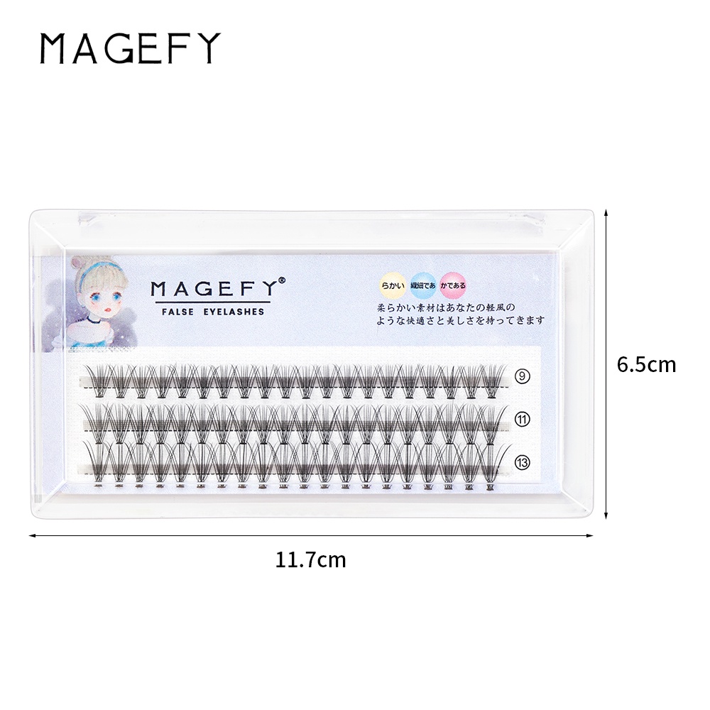 Set 20 Lông Mi Giả Bằng Sợi Tổng Hợp Nhẹ Nhàng Tự Nhiên MAGEFY 63