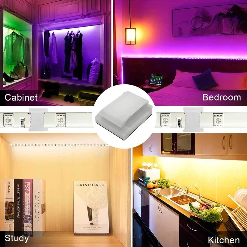 Set 10 Kẹp Cố Định Dây Đèn LED Đa Năng Có Thể Tái Sử Dụng Cho Nhà Ở/Xe Hơi