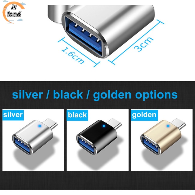 Đầu Đọc Thẻ Nhớ Chuyển Đổi Type-c Sang Usb 3.0 OTG Tiện Dụng