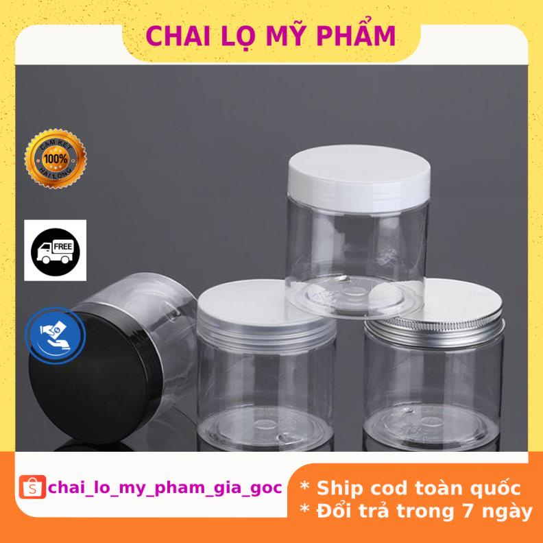 Hủ Đựng Kem ❤ GIÁ TỐT NHẤT ❤ Hủ nhựa pet Trong Nắp Trong 50g 100g 200g 250g đựng mỹ phẩm, thực phẩm, đồ khô, ngũ cốc