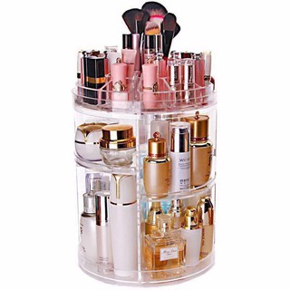 Kệ mỹ phẩm mica trụ xoay 360 độ hàng đẹp